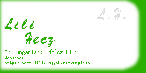 lili hecz business card